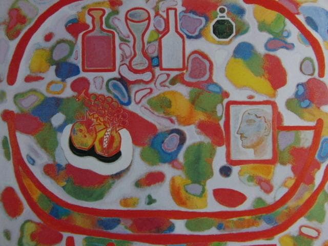 大沼映夫、’91（横顔のある卓上静物）、希少画な集画、状態良好