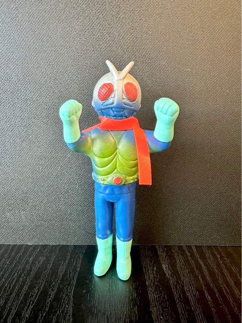 当時物 ポピー ミニソフビ 死神博士 怪人 仮面ライダー12cm