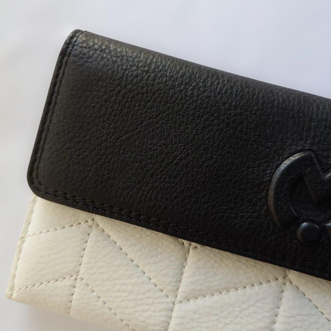 新品未使用 ミラショーン ツートン 三つ折り財布 長財布