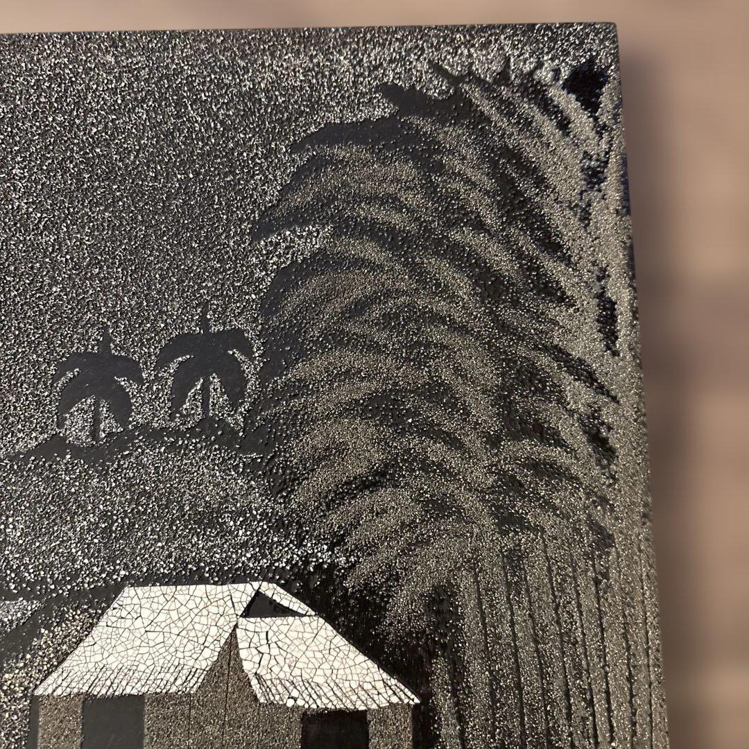 ベトナム 漆絵 ラッカーアート 40×30 卵殻装飾 風景画 インテリア