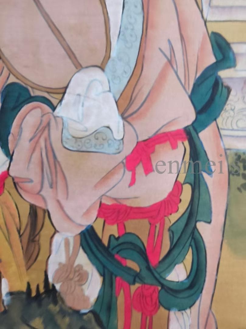 中国古美術 清代 冷枚作款 仕女図 水墨画 絹本 四尺 肉筆