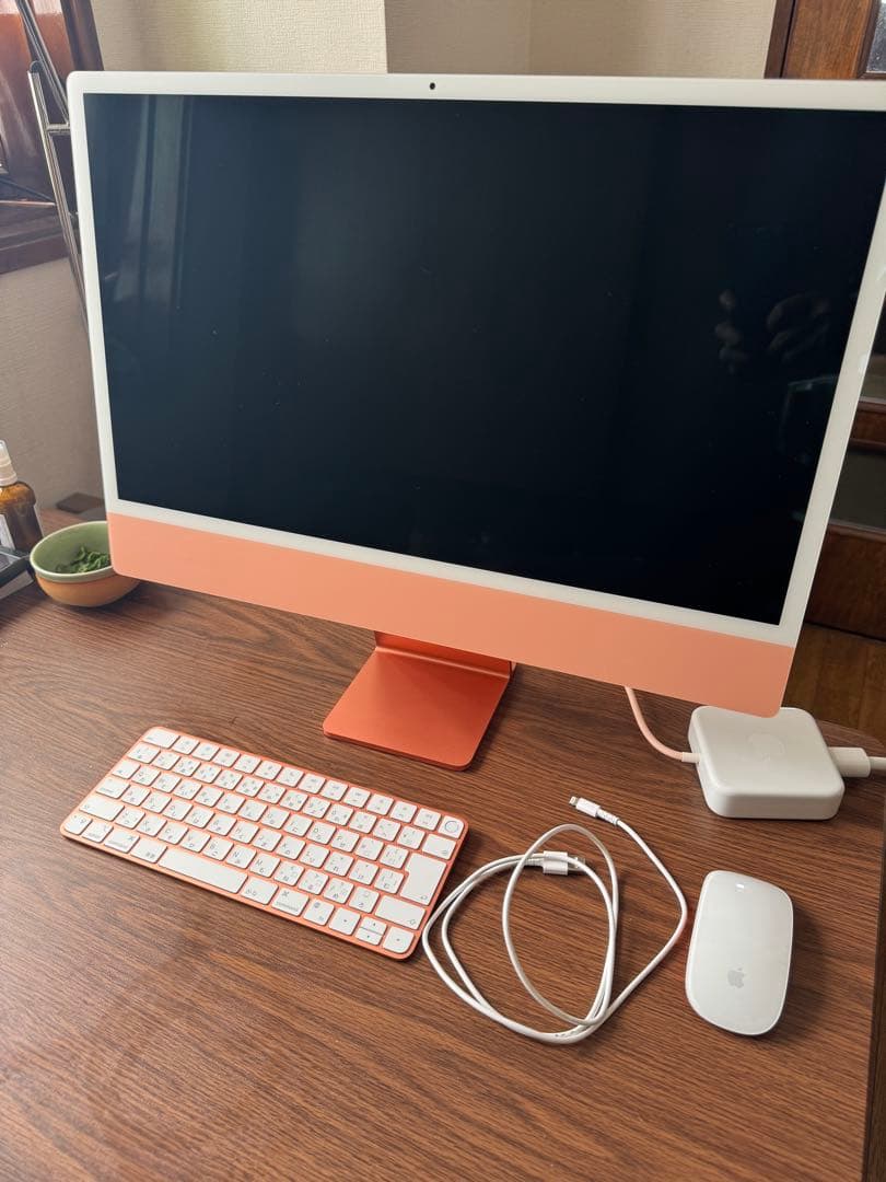 オレンジ iMac 24インチ 本体と箱付き