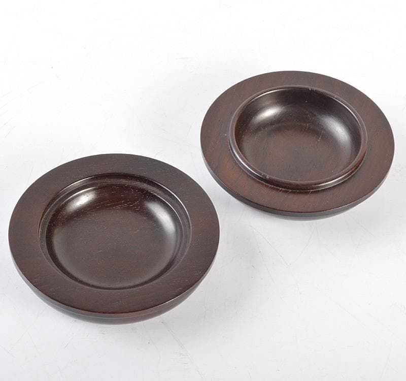 茶道具　荒木省山造　紫檀製　金蒔絵四君子文　香合　共箱　VR4771