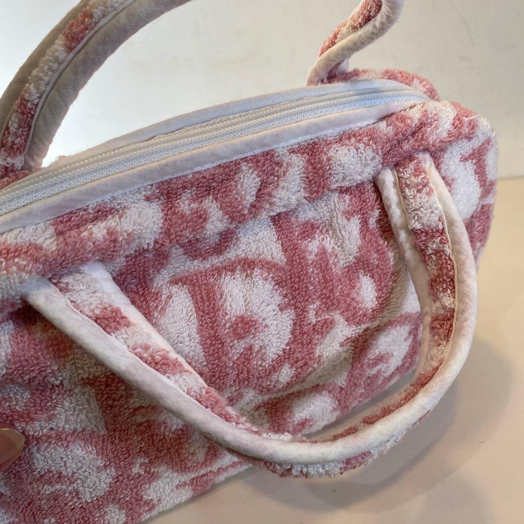 DIOR ピンク　パイル地　ミニボストンバッグ