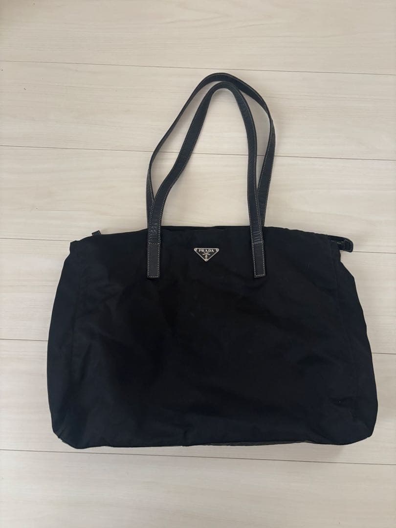 PRADA プラダ トートバッグ ナイロン レザー 黒