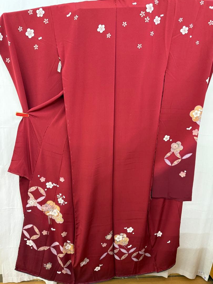211)振袖 2点セット 仮絵羽 未仕立て 正絹 振袖 セット 未仕立て 仮