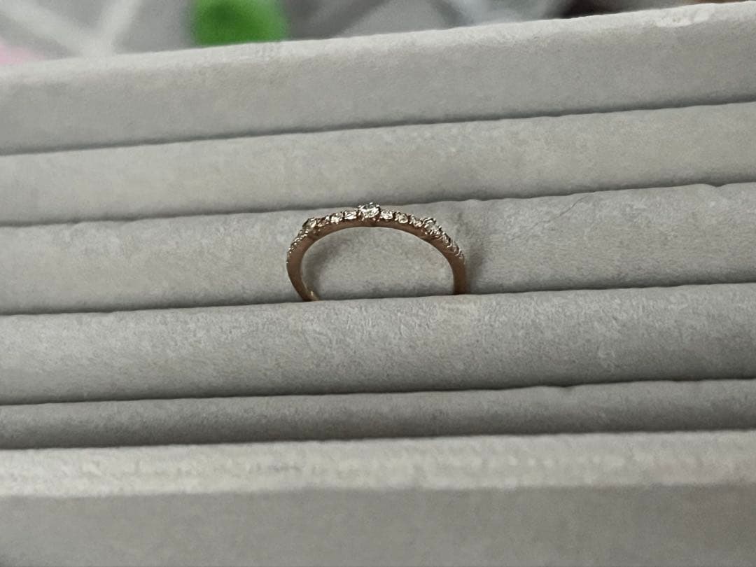 最終K10PGダイヤモンドリング　ハーフエタニティ