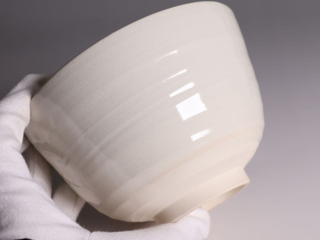 茶道具 平安桐鳳(手塚桐鳳) 仁清八ツ橋 抹茶碗 共箱 京焼 杜若【MB73