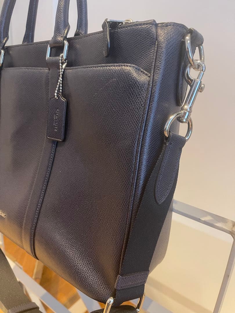 k*9様 COACH ネイビー ビジネスバッグ