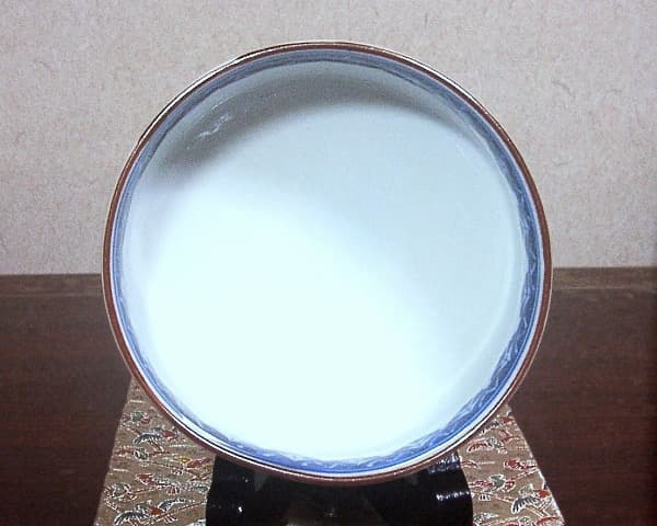 京焼・清水焼　二代 大丸北峰作　倣祥瑞　茶碗　無傷　共箱　古物。