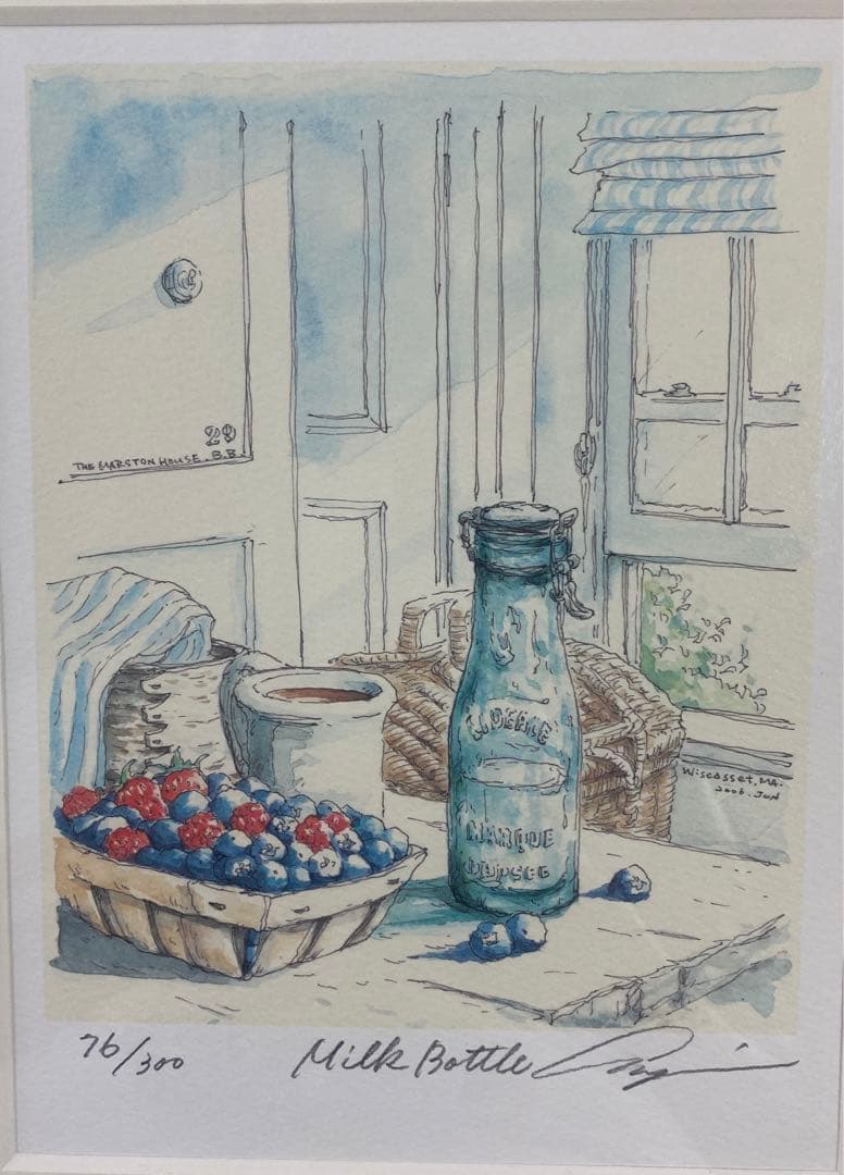 内田新哉☆水彩原画 直筆サイン入り♪