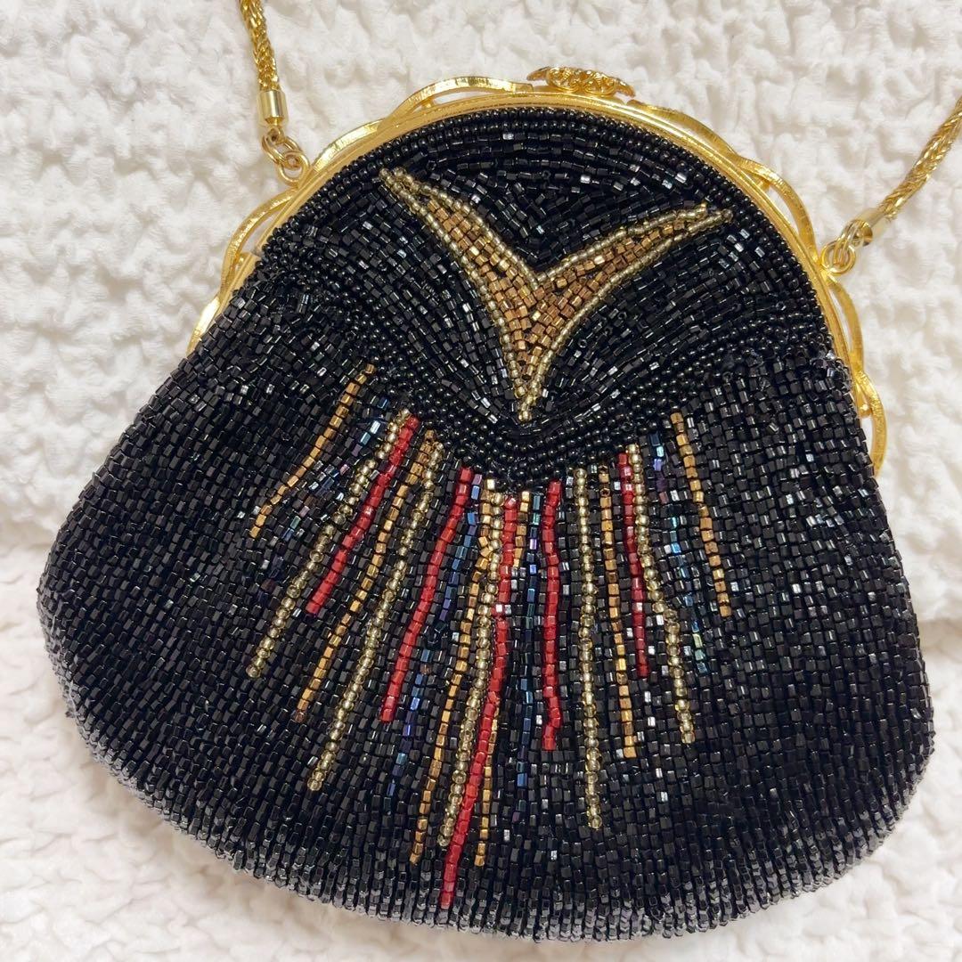 ルミー はしもと ビーズバッグ 和装 マルチカラー パーティバッグ ヴィンテージ