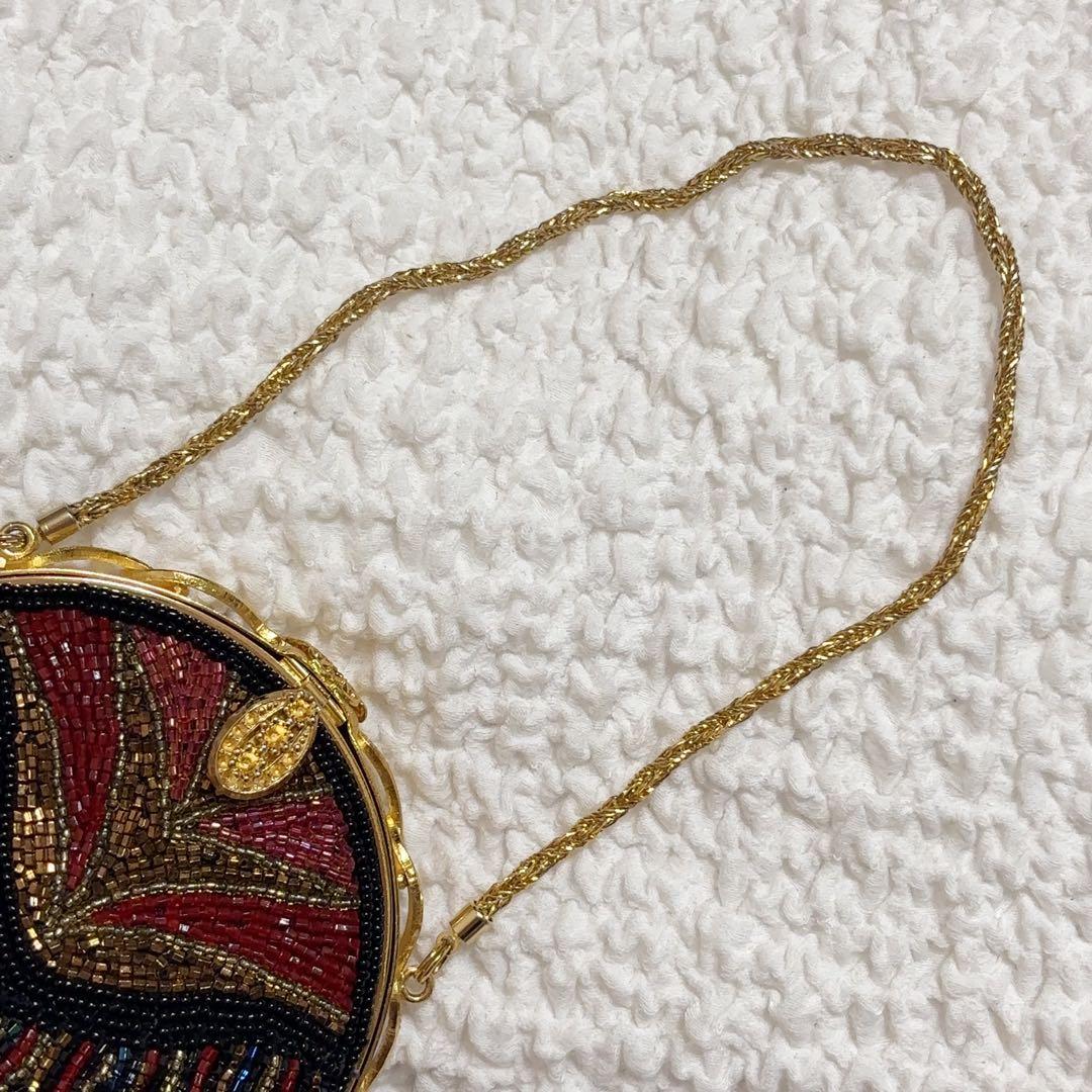 ルミー はしもと ビーズバッグ 和装 マルチカラー パーティバッグ ヴィンテージ