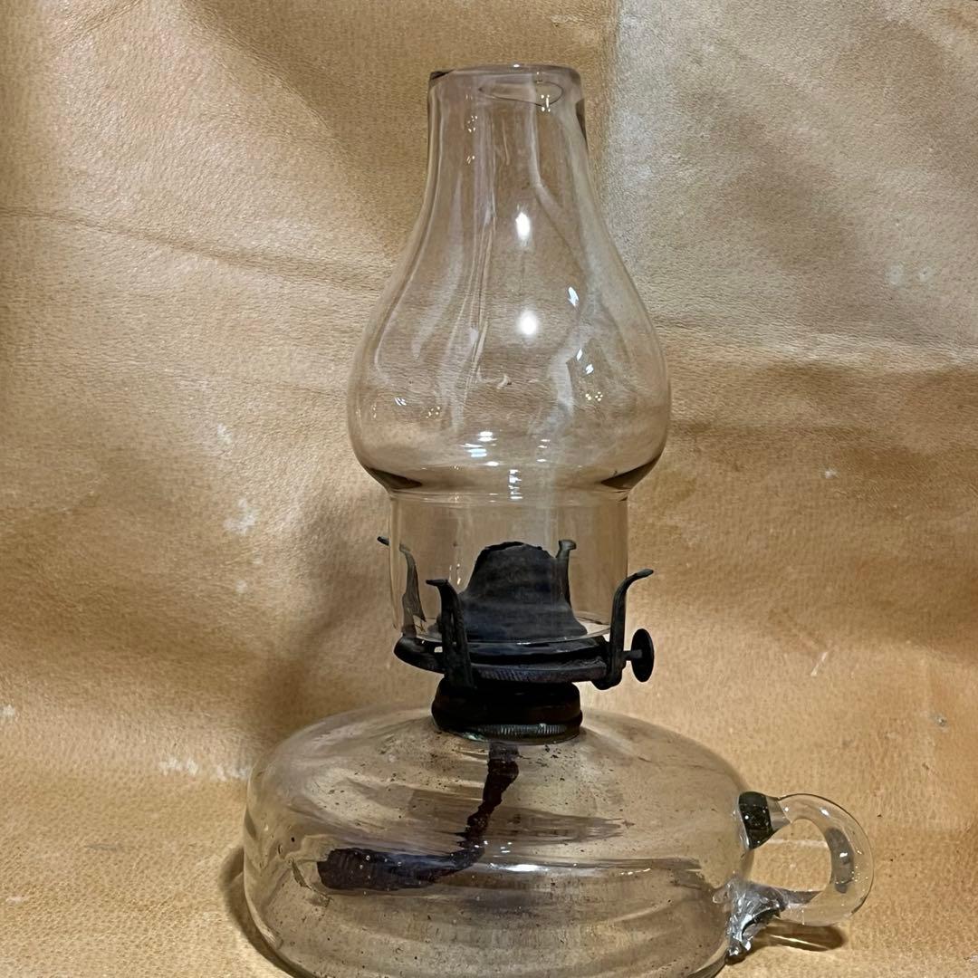 骨董 明治時代 石油ランプ洋燈
