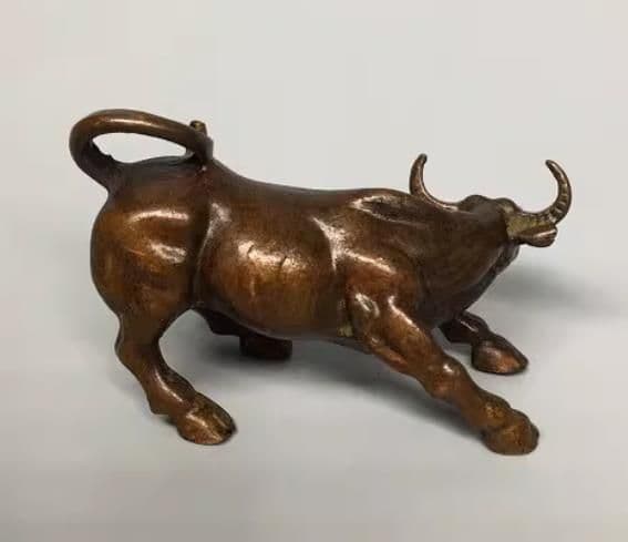 銅製 五牛図文化筆筒 書道具 文房具 筆置 筆入装飾品 工芸