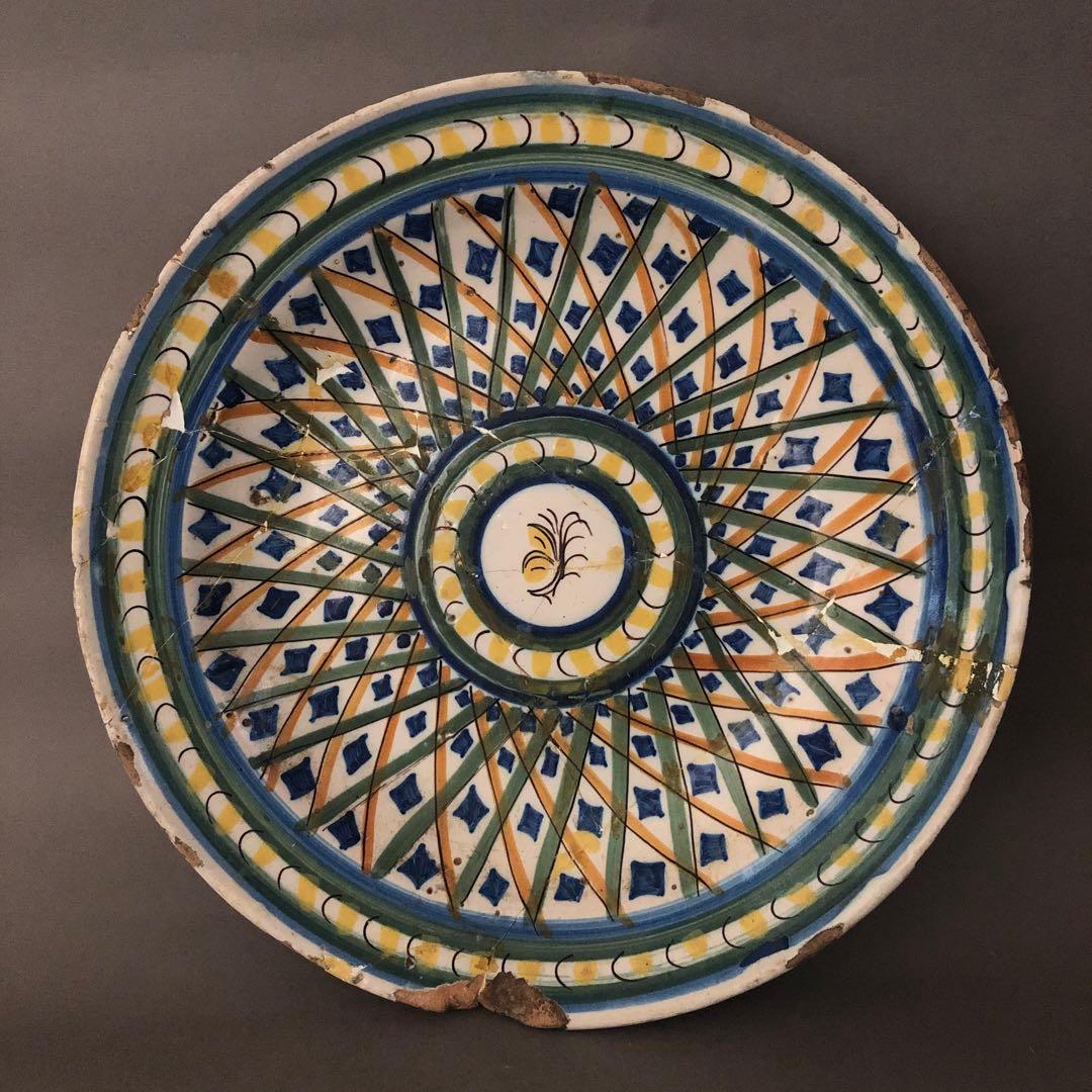 スペイン骨董　アンティーク　絵皿 スペインアンティーク 絵皿 骨董