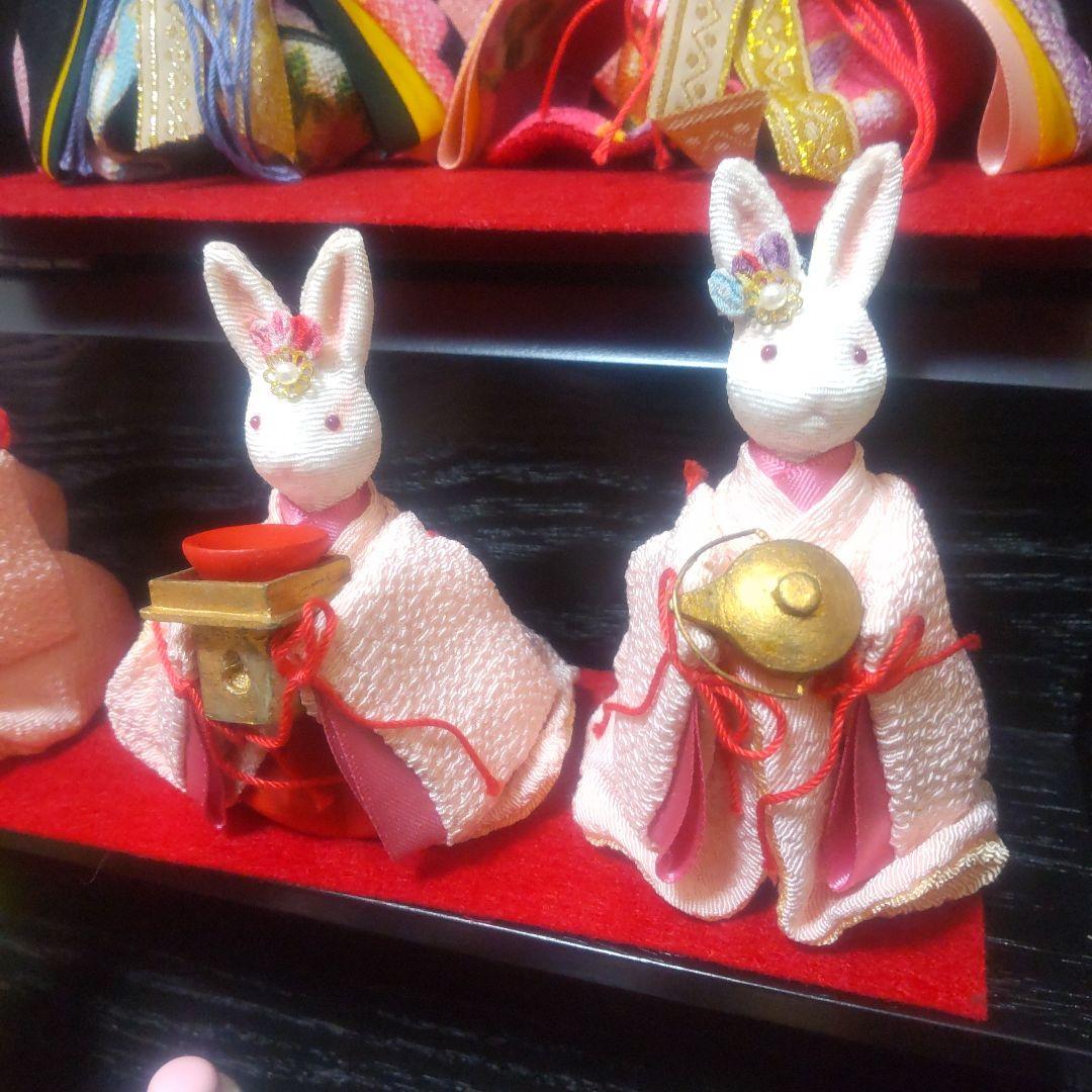 雛人形 ひな祭り 桃の節句 うさぎ ちりめん 新品未使用