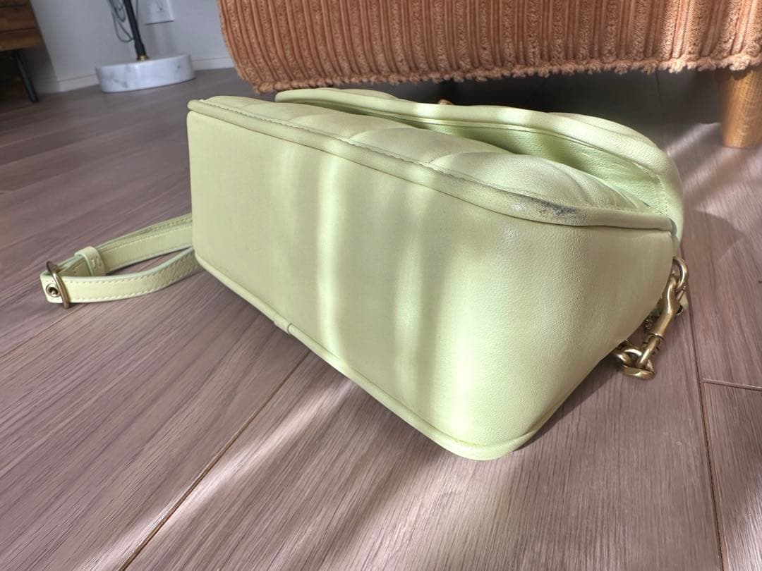 【美品】COACH ターンロック ハンドバッグ ライム