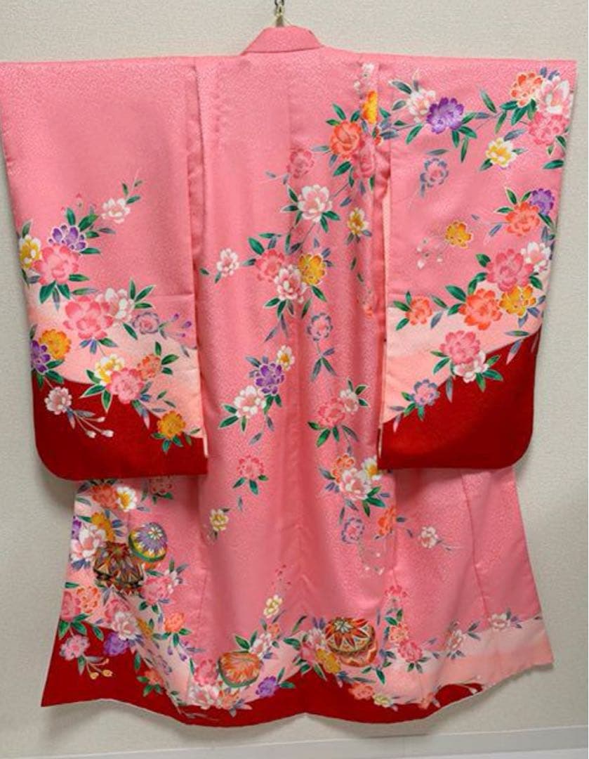 七五三着物 帯セット　ピンク　7歳