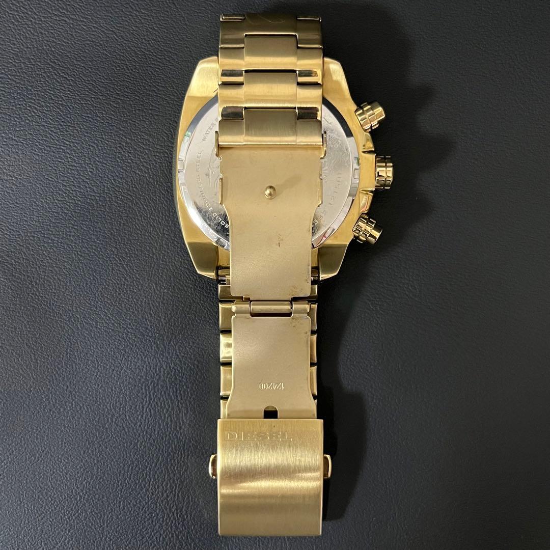 【美品/希少】DIESEL DZ4342 Overflow ゴールド　クロノ