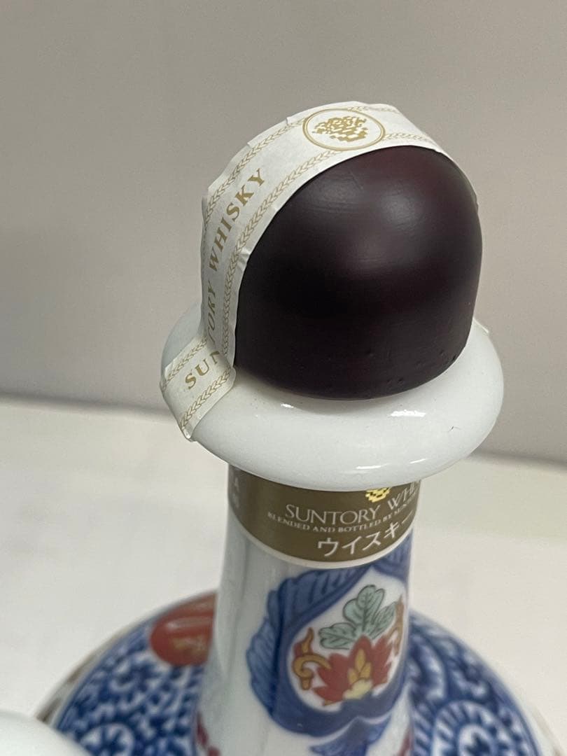 未開栓 サントリー 22年 ウイスキー 有田焼 染錦福寿文乳首徳利瓶