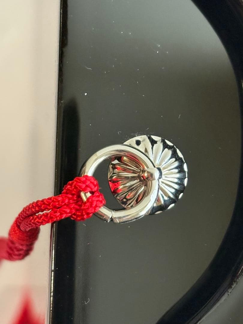 清仙作 黒塗り沈金文箱 牡丹孔雀柄 未使用に近い 箱・布付き和室 書道 茶道