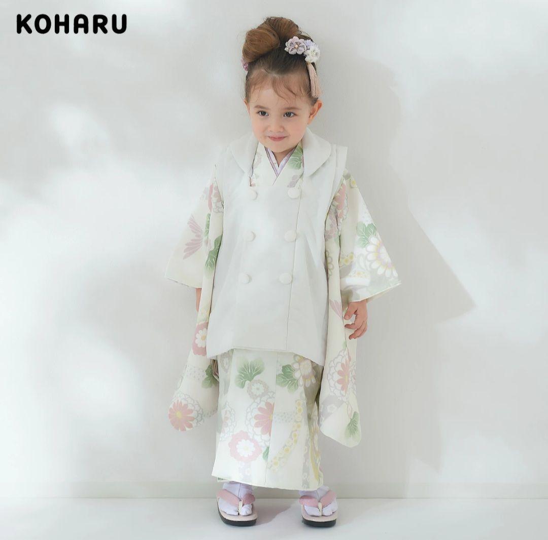 ✨タイムセール✨❀KOHARU❀新品・未使用 ホワイト被布セット 七五三 3歳