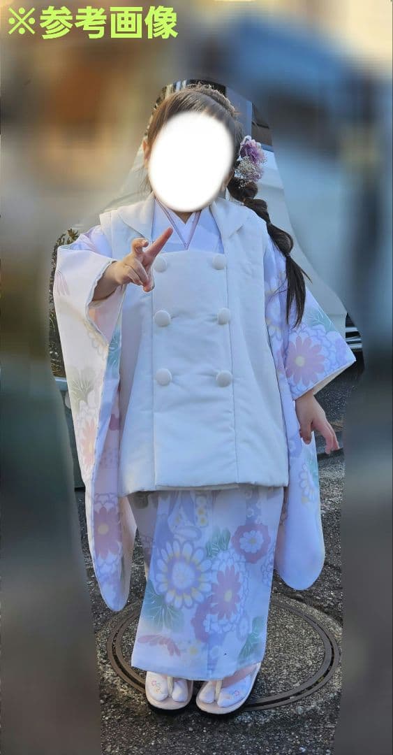 ✨タイムセール✨❀KOHARU❀新品・未使用 ホワイト被布セット 七五三 3歳
