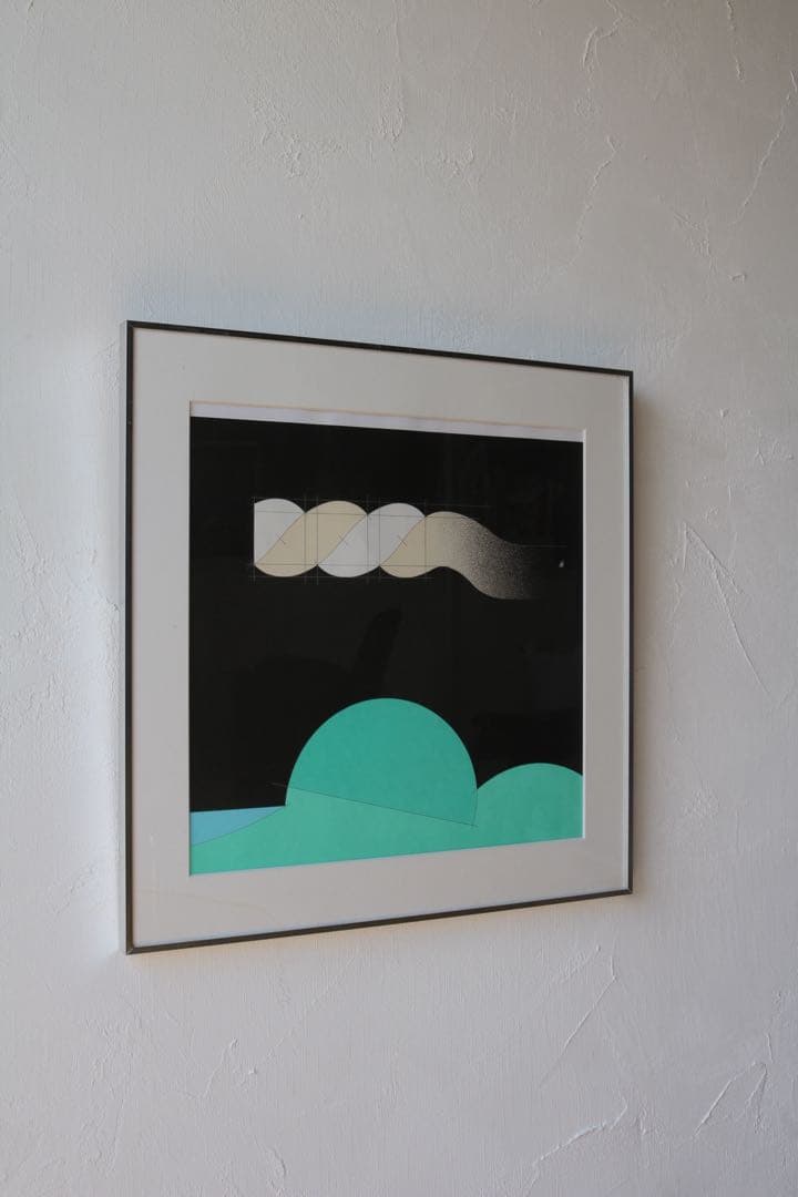 現代アート70s ガレリアグラフィカ 絵画 ビンテージ モダン 幾何学 抽象画