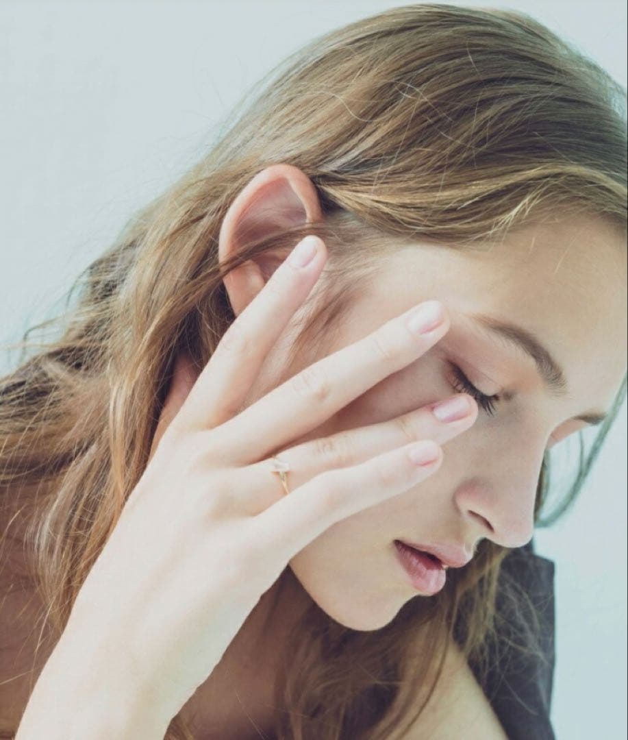 ete｜K10YG レイヤード ローズクォーツリング｜11号