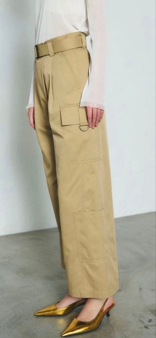 処分価格　2024グレースコンチネンタル 　アシンメトリーワークパンツ　38新品