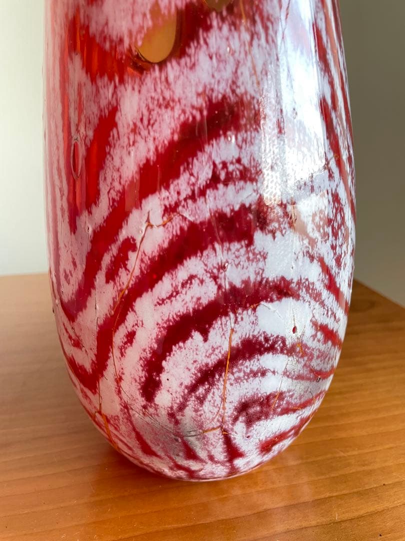 現品・即購入OK】ガラス花瓶 ガラスオブジェ フラワーベース 作家物