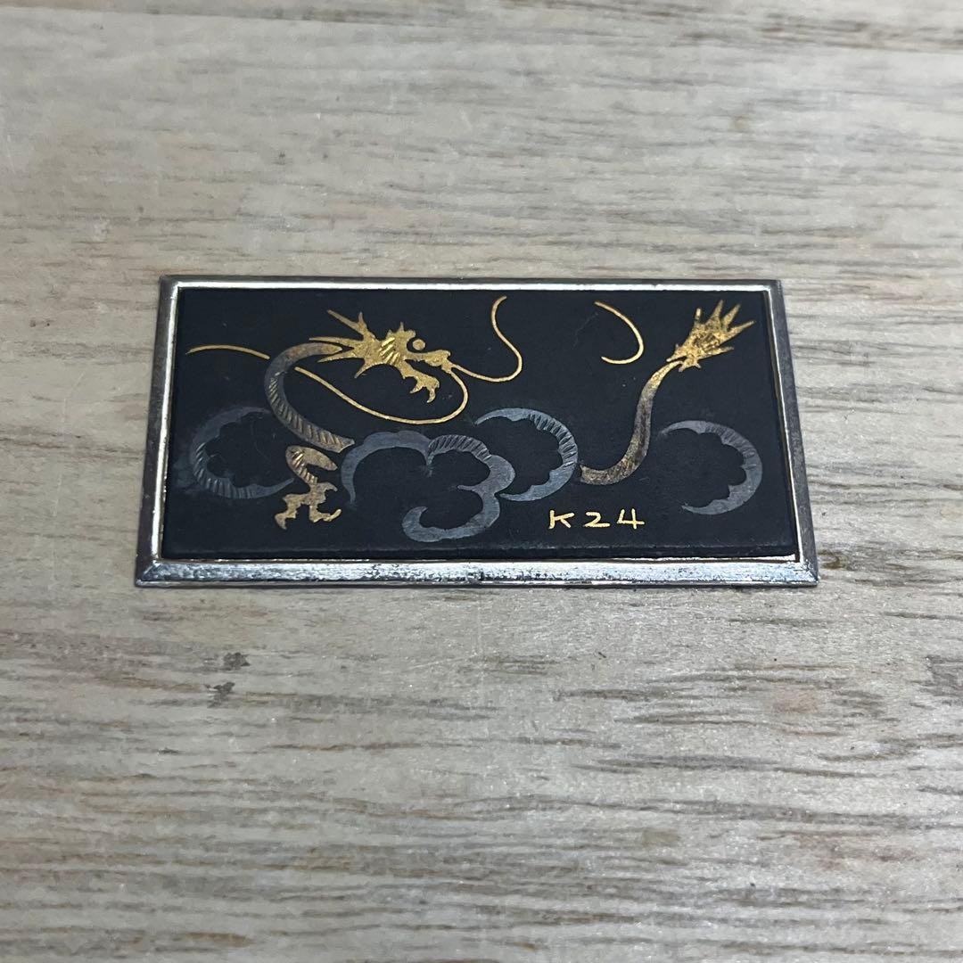 アンティーク】純金象嵌 シガレットケース ライター K24 龍 古道具 古民具