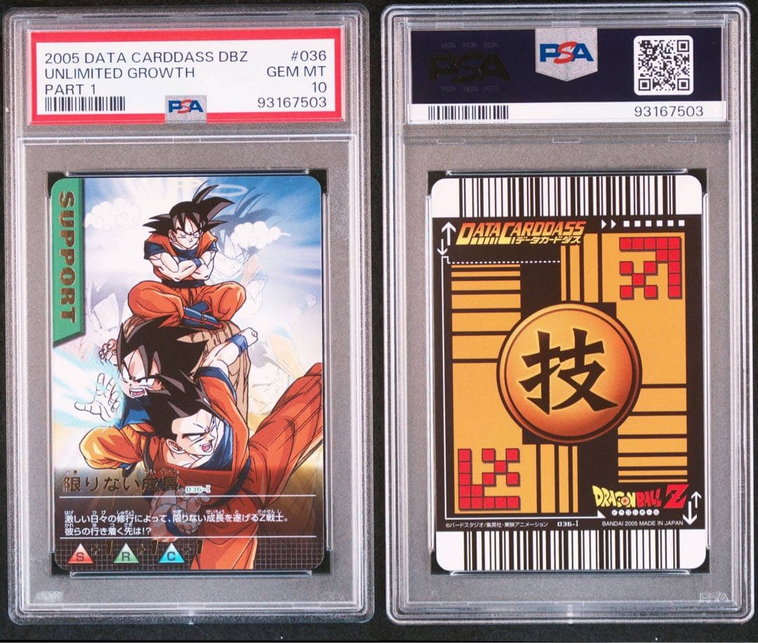 PSA10 孫悟空 ドラゴンボールデータカードダス鑑定品