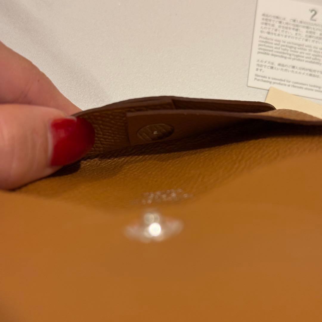 【新品未使用】HERMES エルメス バスティア ケース ゴールド