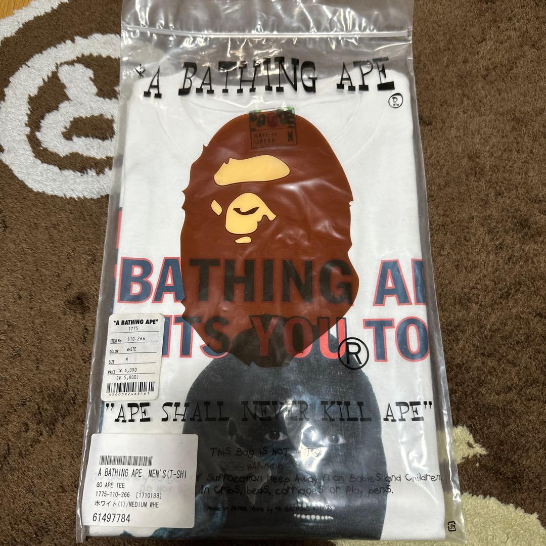 新品未開封 APE エイプ 復刻 GO APE! Tシャツ Mサイズ GO APE POINTER COLLEGE TEE | bape.com