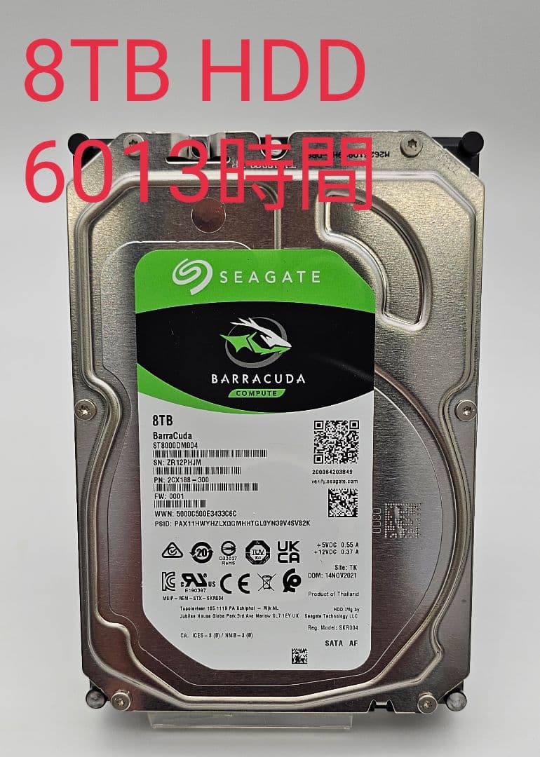 正常】Seagate HDD 8TB ST8000DM004