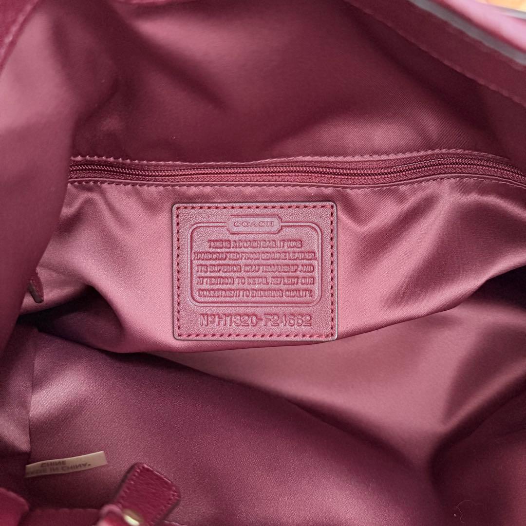 COACH ホーボー ワンショルダーバッグ ハラコ レオパード ターンロック