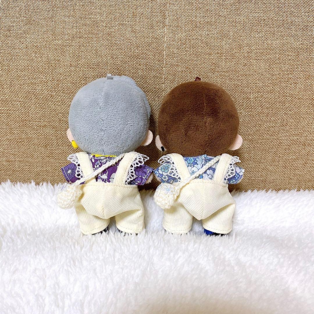 ゆず様専用 チルぬい服 コ デュロイ2点 青 紫 グレンチェック3点