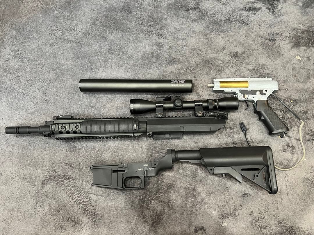 SR25 本体　C-MAG UFC製ドラムマガジン　ジャンク SR25 本体C-MAG UFC製ドラムマガジンジャンク