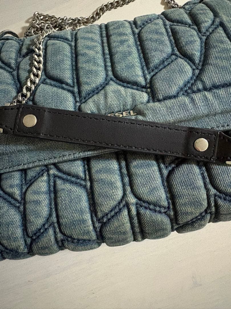 DIESEL デニム　キルティングショルダーバッグ