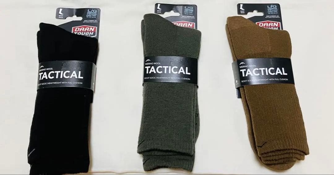 DARN TOUGH T4033 タクティカルソックス L/G 3色3足セット DARN TOUGH（ダーンタフ） DARN TOUGH VERMONT ダーンタフバーモント