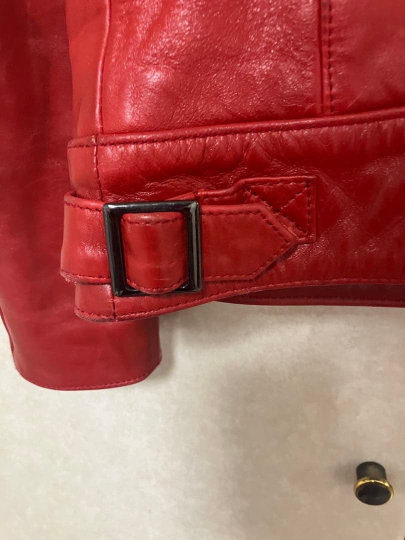 ロンジャン ライダース Liugoo Leathers ホースハイド 馬革レッド