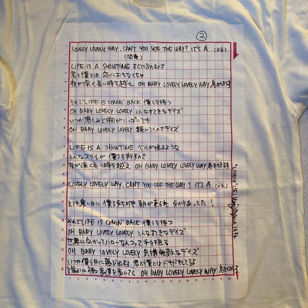 小沢健二　Tシャツ \"LOVELY\" 歌詞tee Mサイズ