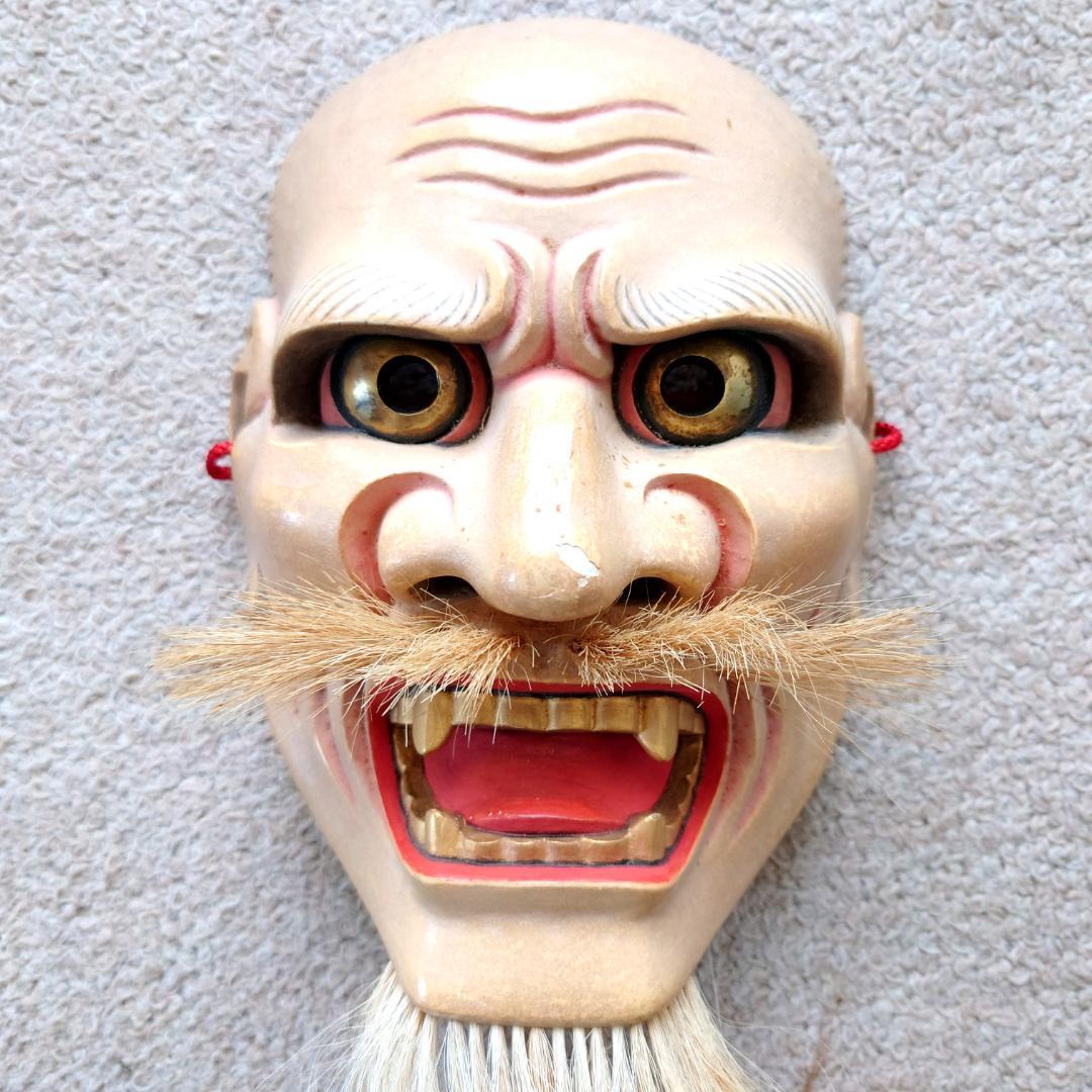 菅原法房 能面(神楽面) 悪尉 （木製） 菅原法房 能面 般若 木製 - メルカリ
