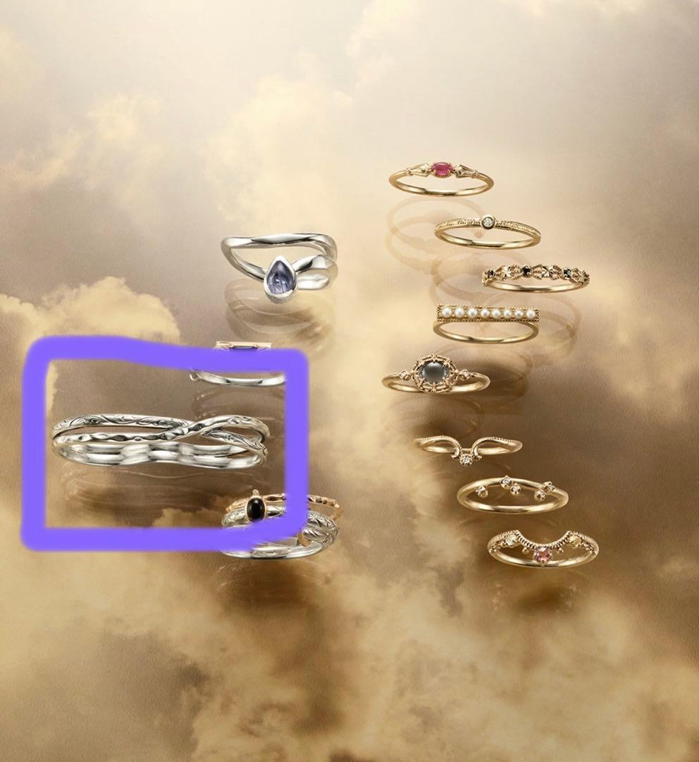 アガット　ダブルフィンガー　シルバーリング