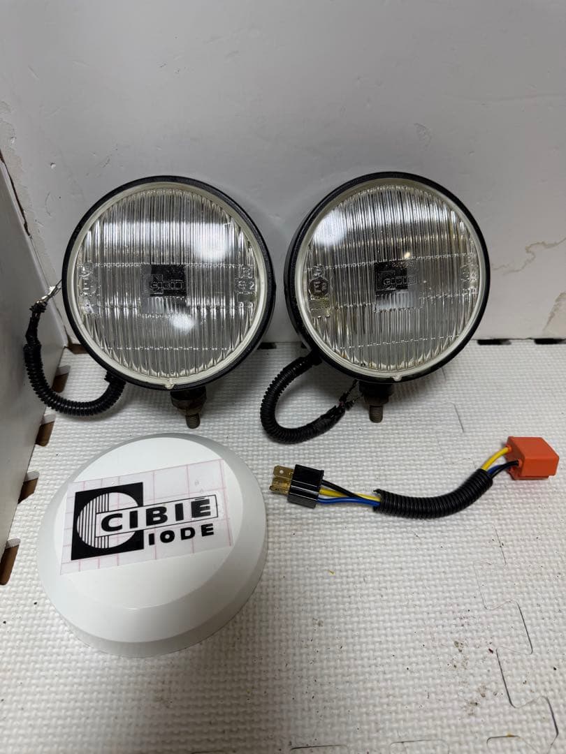 当時物デュアルカウル用CIBIEフォグランプ/ライトカバー付シビエ/検