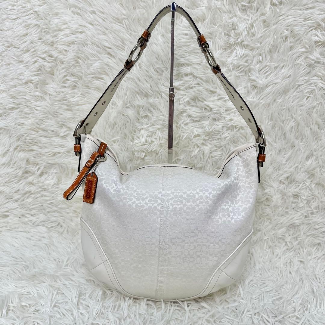 COACH コーチ ワンショルダー シグネチャー ホワイト 肩掛け y2k