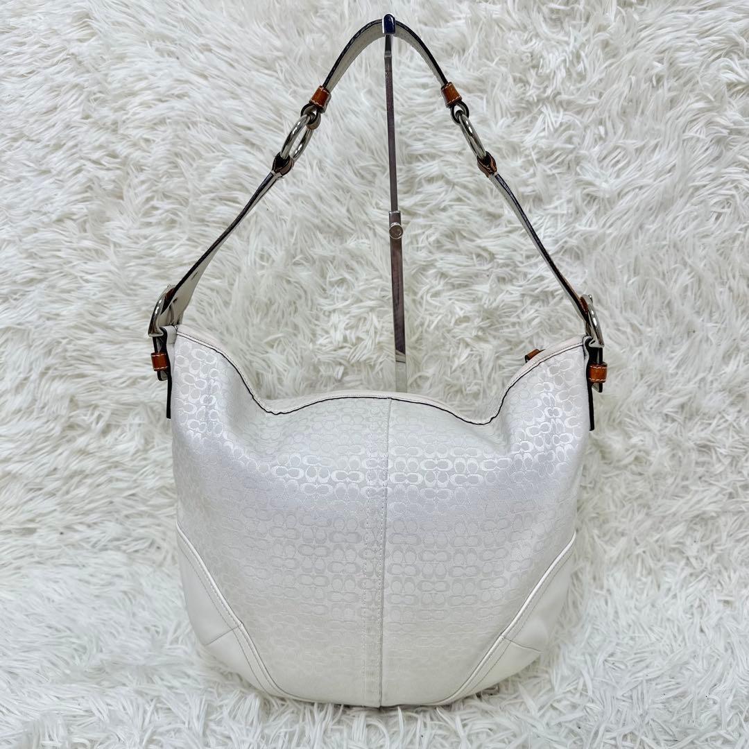 COACH コーチ ワンショルダー シグネチャー ホワイト 肩掛け y2k