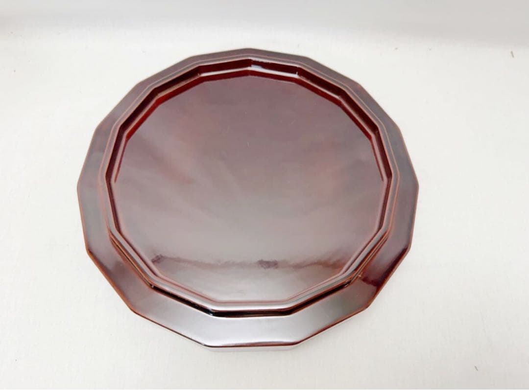 未使用 茶道具 豊斎作 鵬雲斎好 木製真塗 蒔絵付 松聲盆 干菓子器 十五角共箱